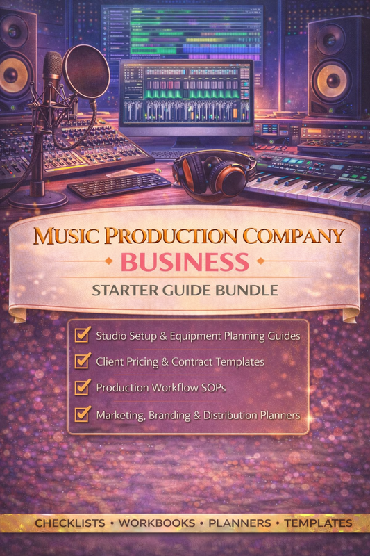 Music Production Company Business Starter Guide Bundle Book