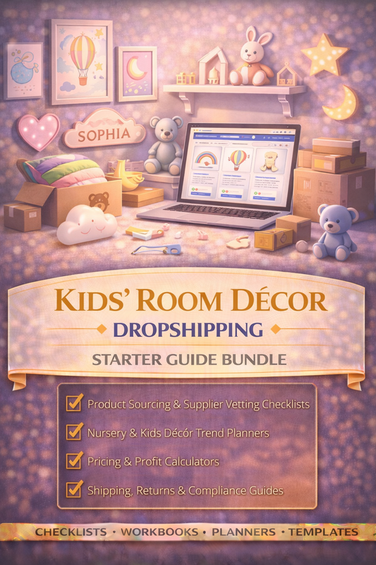 Kids’ Room Decor Dropshipping Starter Guide Bundle Book