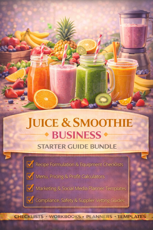 Juice & Smoothie Business Starter Guide Bundle Book
