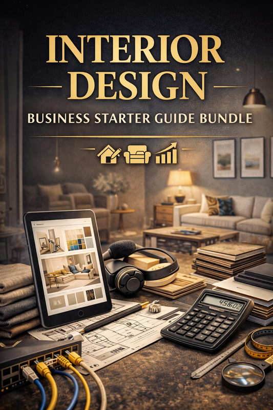 Interior Design Business Starter Guide Bundle Book