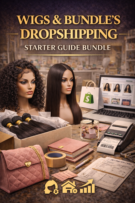 Wigs & Bundles Dropshipping Starter Guide Bundle Book