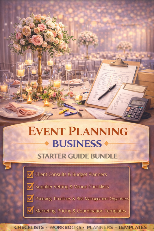 Event Planning Business Starter Guide Bundle Book