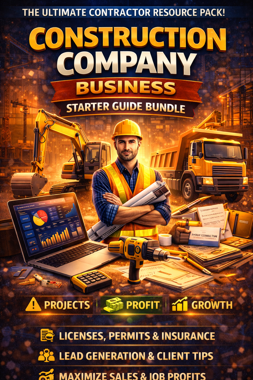 Construction Company Business Starter Guide Bundle Book