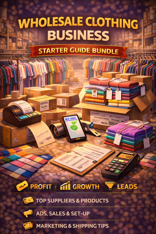 Wholesale Clothing Business Starter Guide Bundle Book