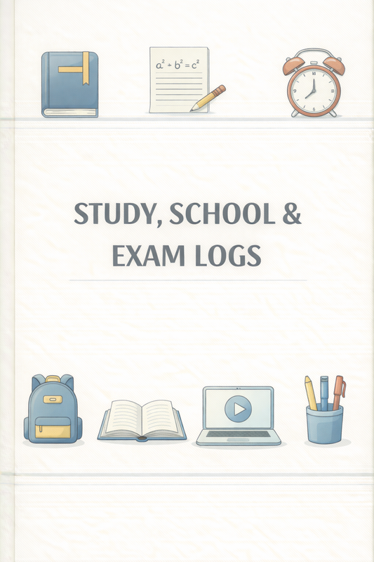 Study, School & Exam Logs